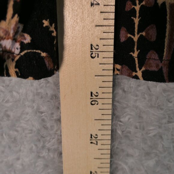 Free People Off Shoulder Romper Womens S Black Floral Low Back Hippie Boho - Picture 14 of 16